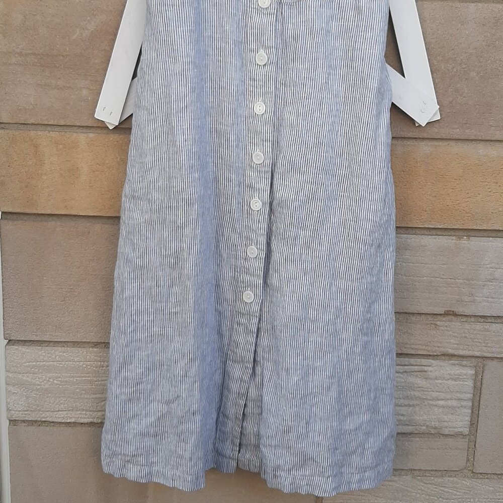 Quince Midi 100% European Linen Dress Cottage Core - Picture 8 of 9